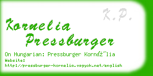 kornelia pressburger business card